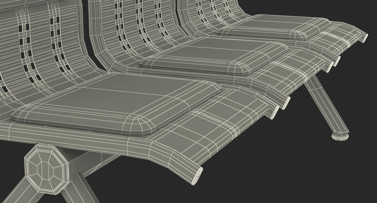 3D model Waiting Room Triple Seats