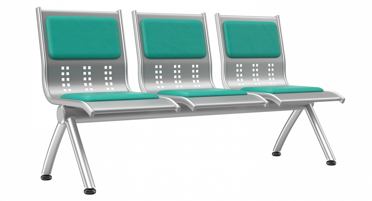 3D model Waiting Room Triple Seats