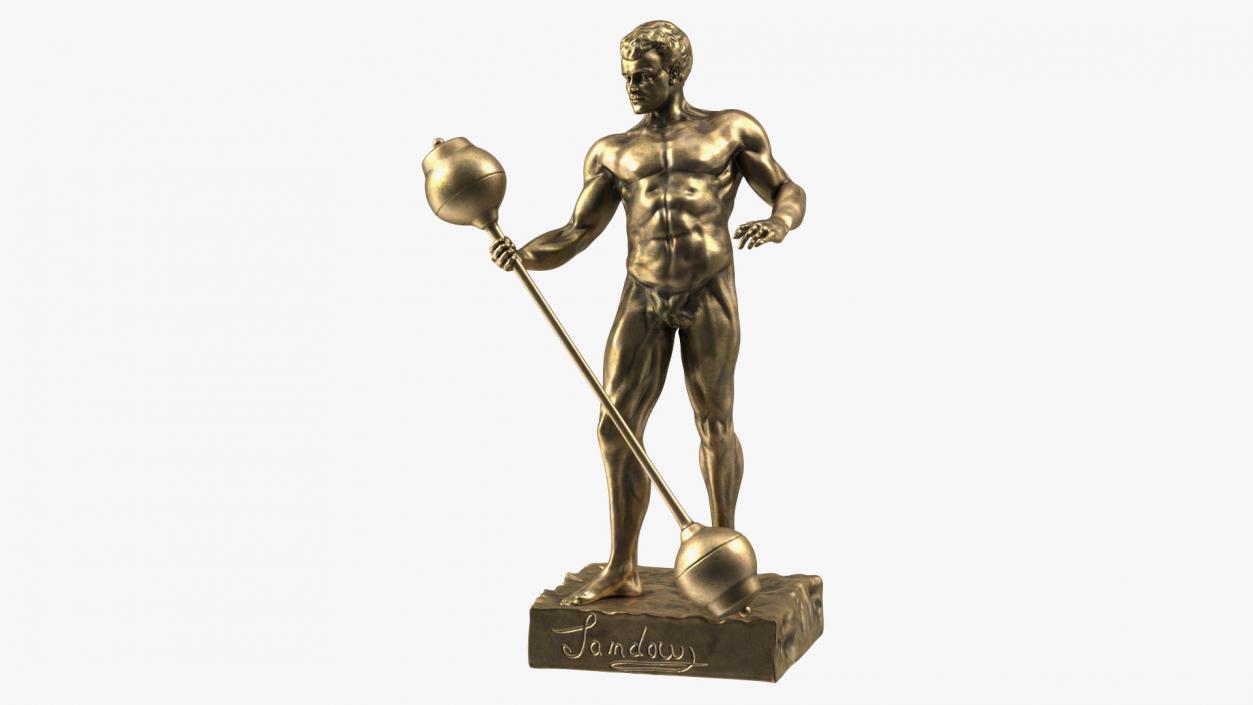 3D Sandow Statue Mr Olympia Bronze