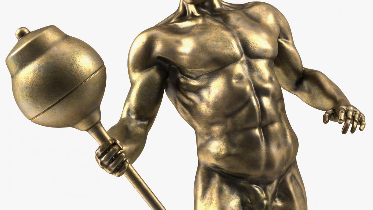 3D Sandow Statue Mr Olympia Bronze