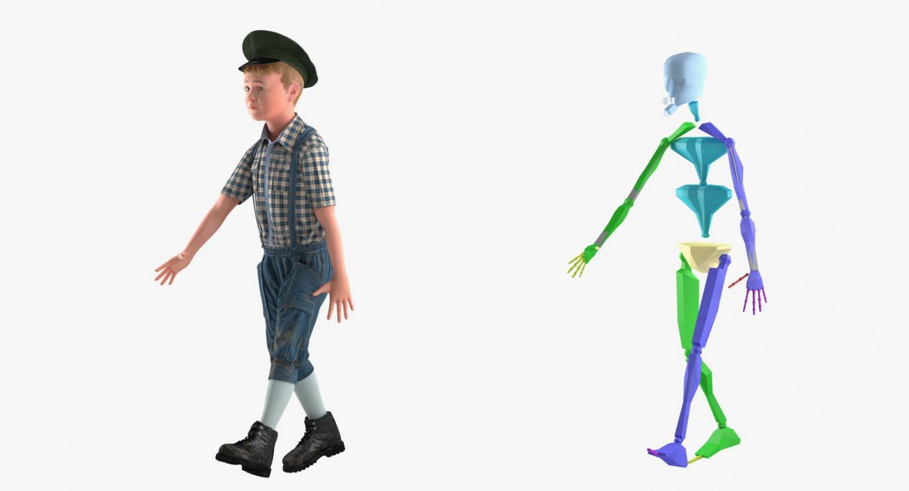 3D Realistic Child Boy Rigged
