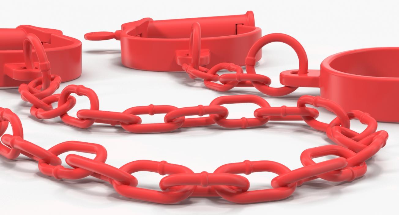 3D model Old Hand and Leg Shackles