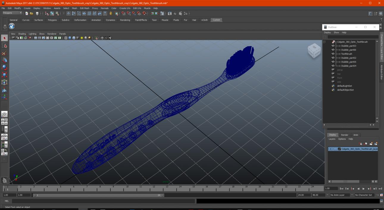 3D Colgate 360 Optic Toothbrush model