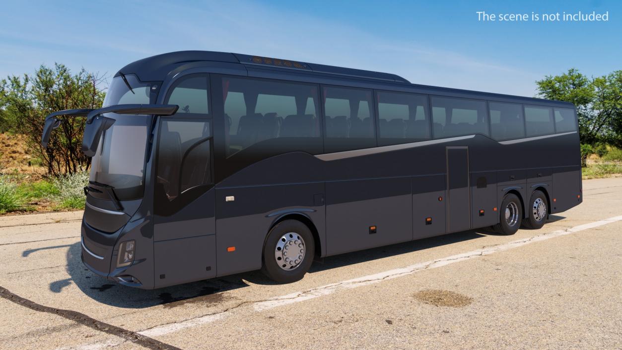 3D Luxury Coach Tour Bus