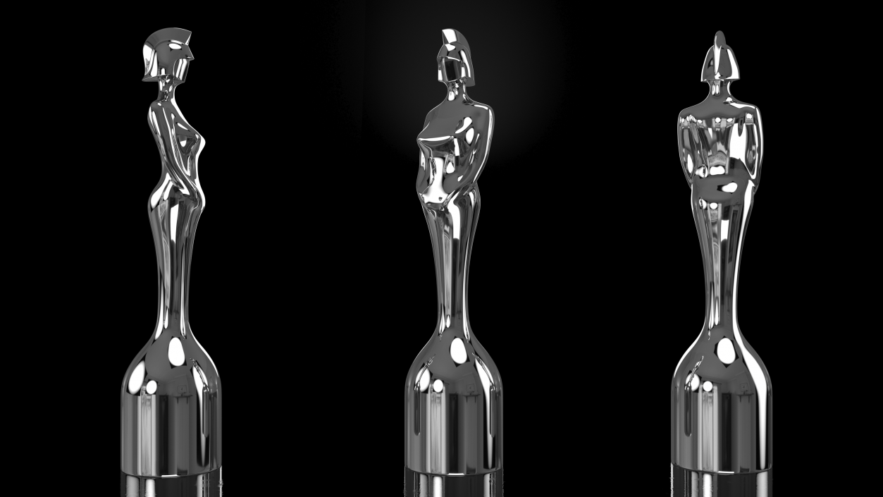 BRIT Award Trophy Glossy 3D model