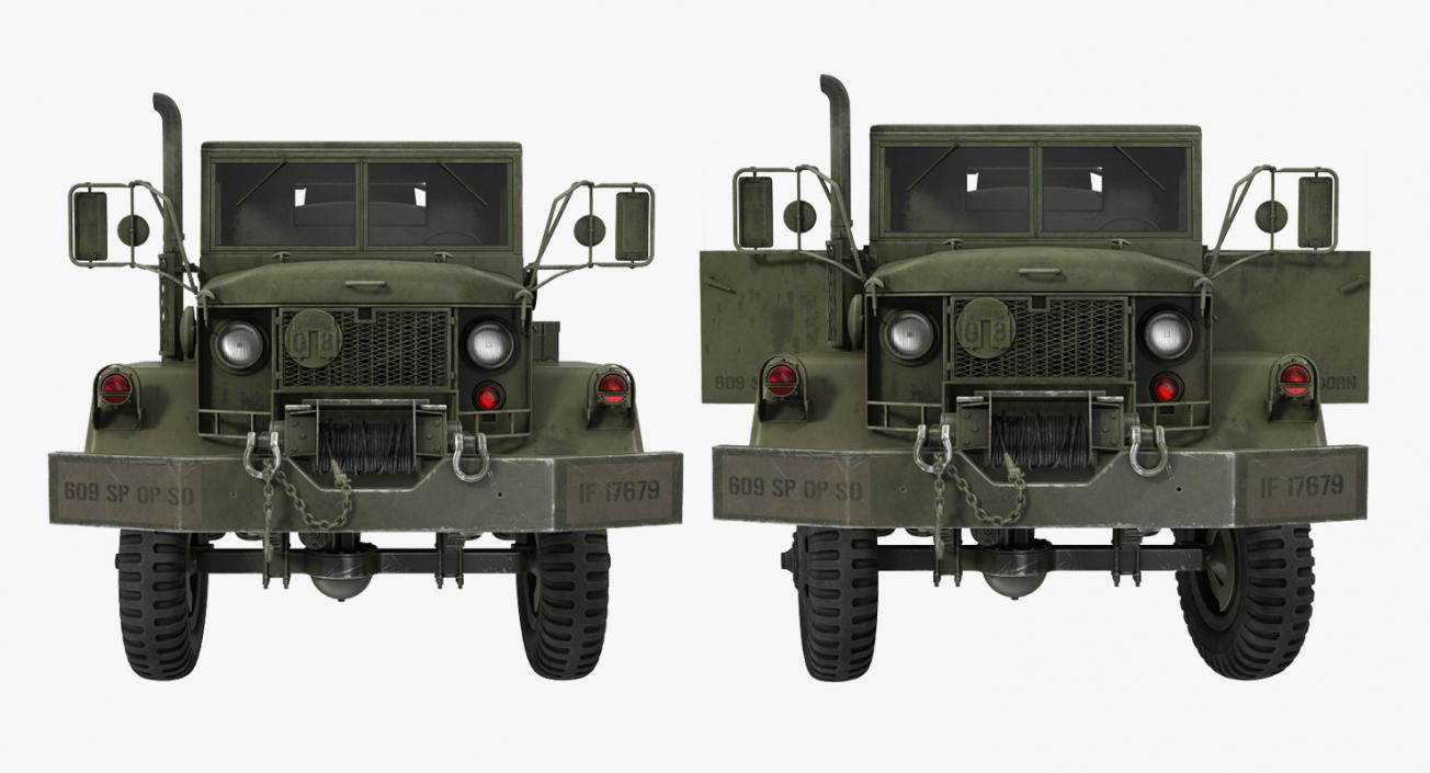 US Army WWII Rigged Trucks Collection 3D