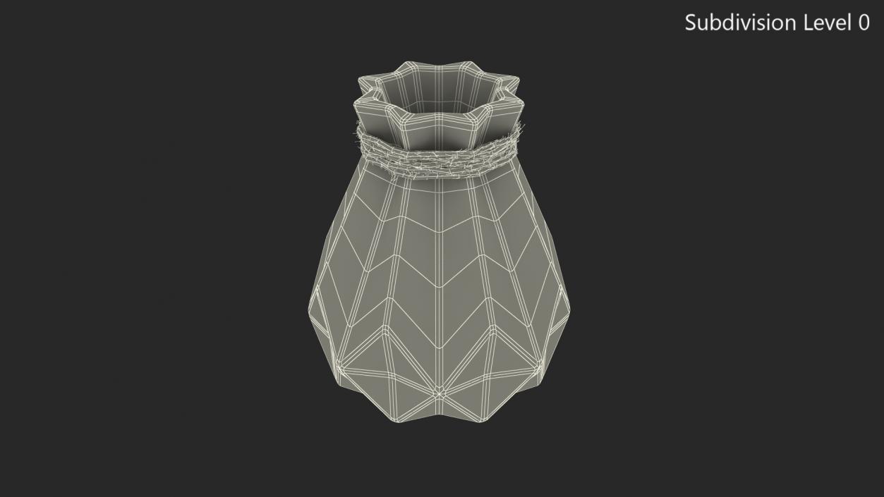 3D model Porcelain Modern Diamond shape Vase