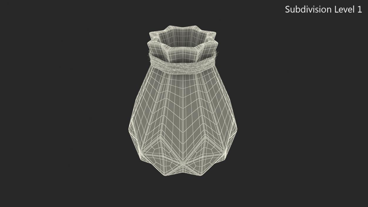 3D model Porcelain Modern Diamond shape Vase