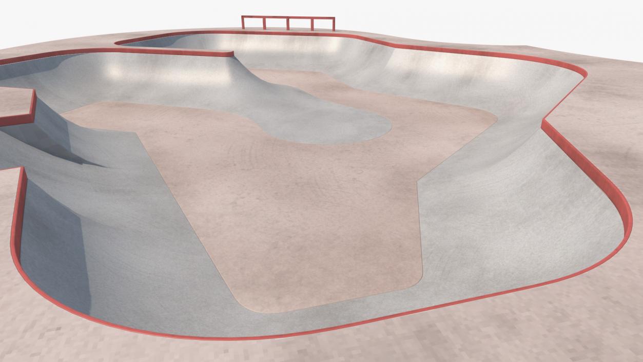 3D Skatepark Concrete Pool model