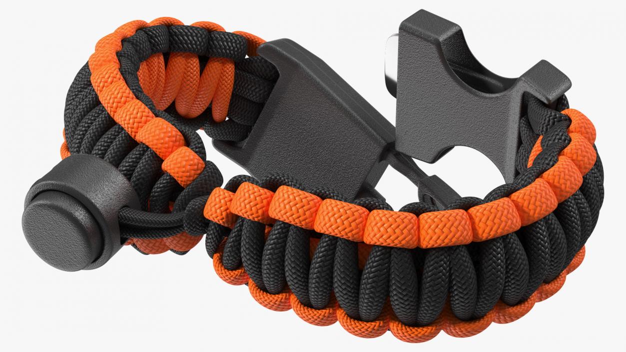 Atomic Bear Cobra Survival Bracelet Orange 3D