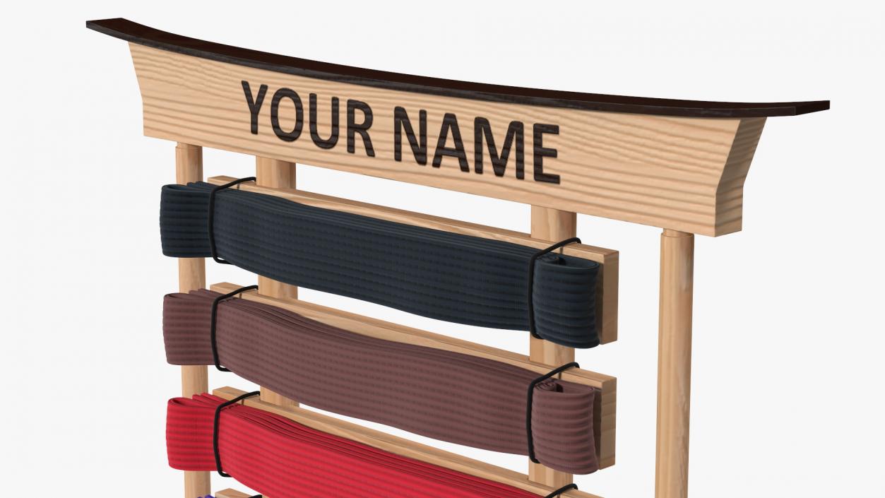 Display Rack for Karate Belts 3D model