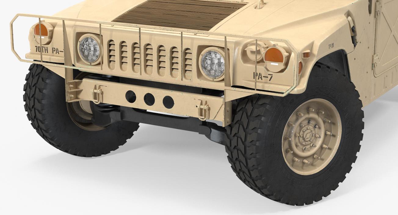 HMMWV M998 Desert Rigged 3D model