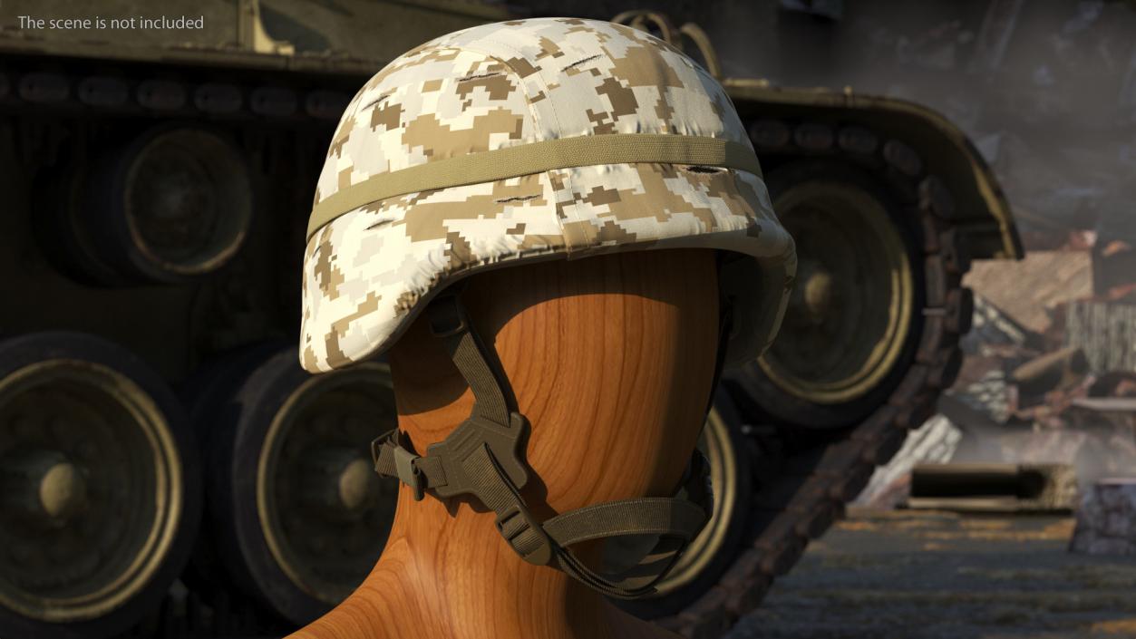 3D USMC Lightweight Helmet Desert Camo Cover