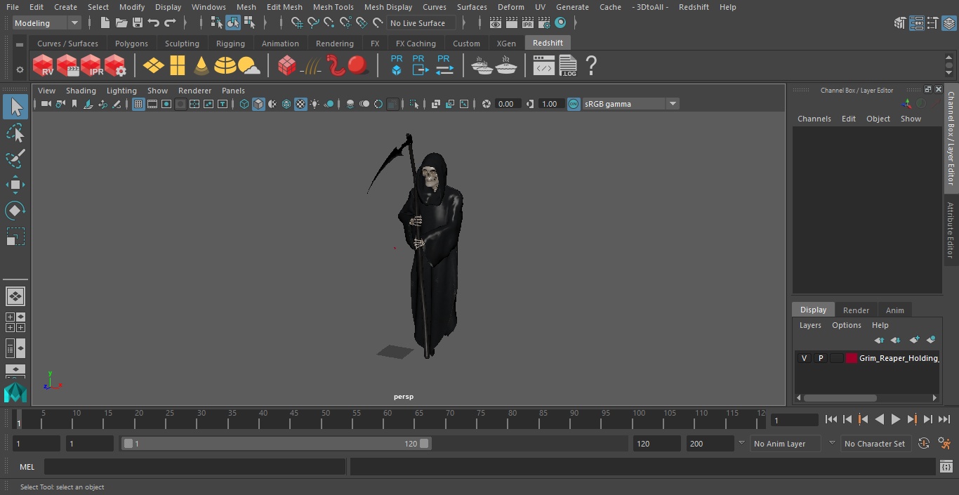3D Grim Reaper Holding A Scythe Model - TurboSquid 1801918