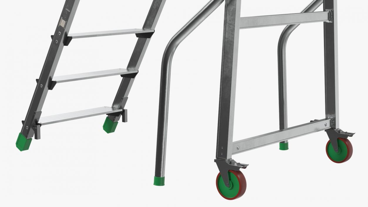 3D model Aluminium Platform Ladder