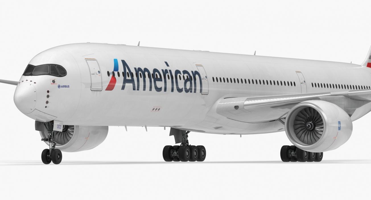 Airbus A350-1000 American Airlines 3D model