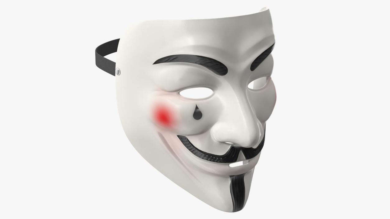 3D Anonymous Mask with Teardrop model