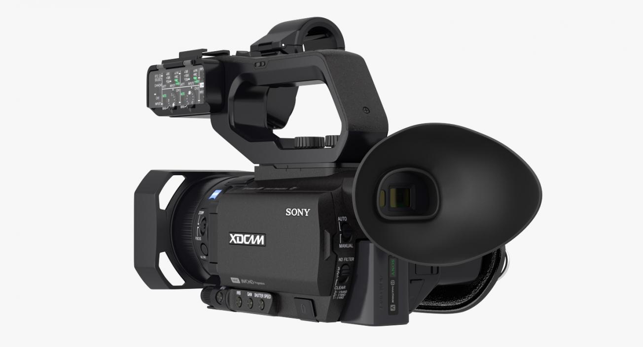 Professional XDCAM Compact Camcorder Sony PXWS X70 Rigged 3D