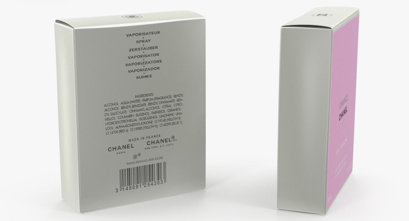 3D Parfum Box Chanel Chance Eau Fraiche