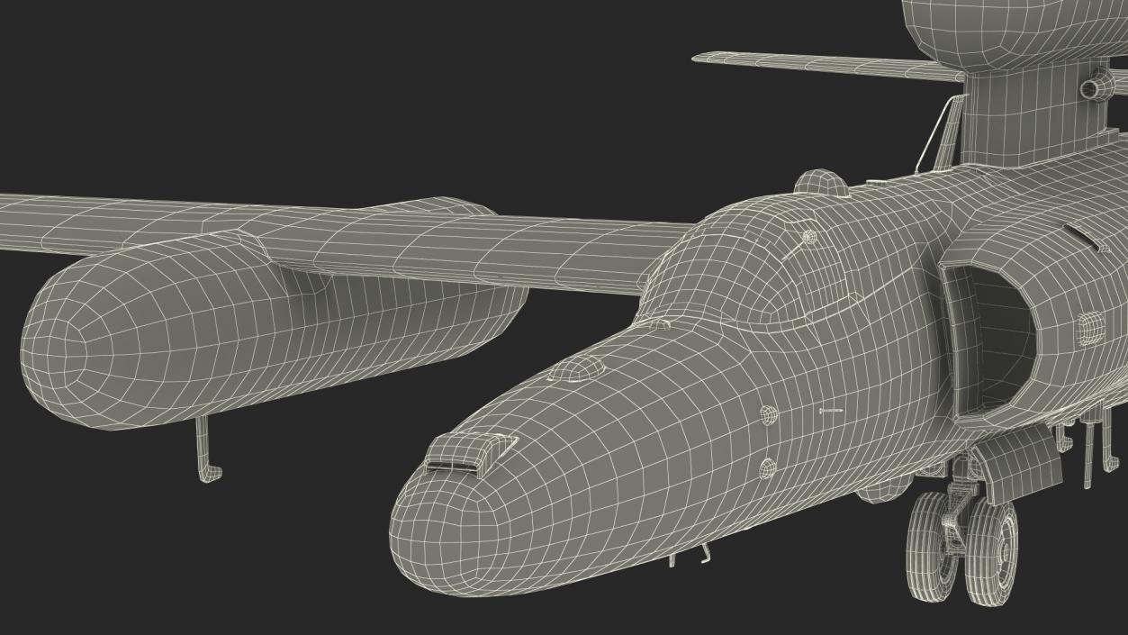 3D model U2 Dragon Lady Aircraft Simple Interior Rigged for Cinema 4D