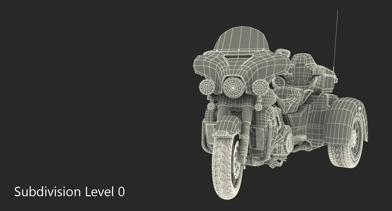 3D Trike Motorcycle Generic Rigged
