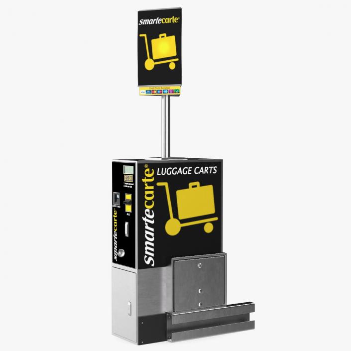 3D Airport Luggage Cart Management Unit Smartecarte model
