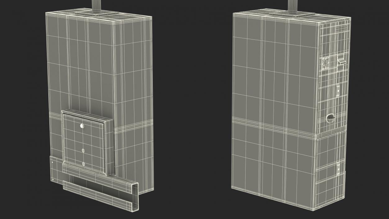 3D Airport Luggage Cart Management Unit Smartecarte model