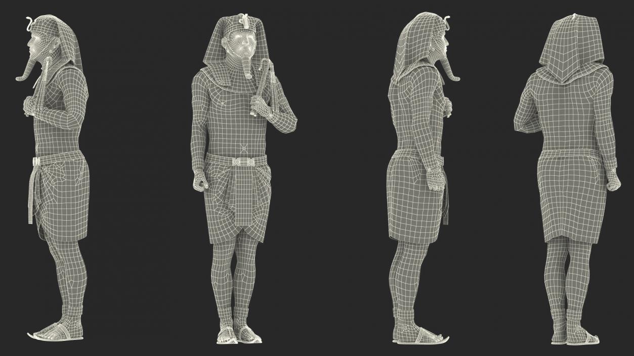 Egypt Pharaoh Standing 3D