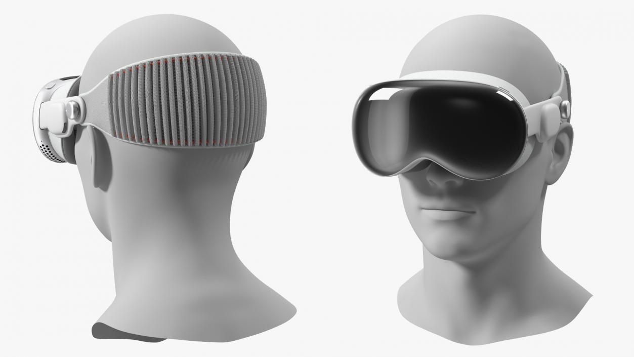 Apple Vision Pro on Mannequin Head 3D model
