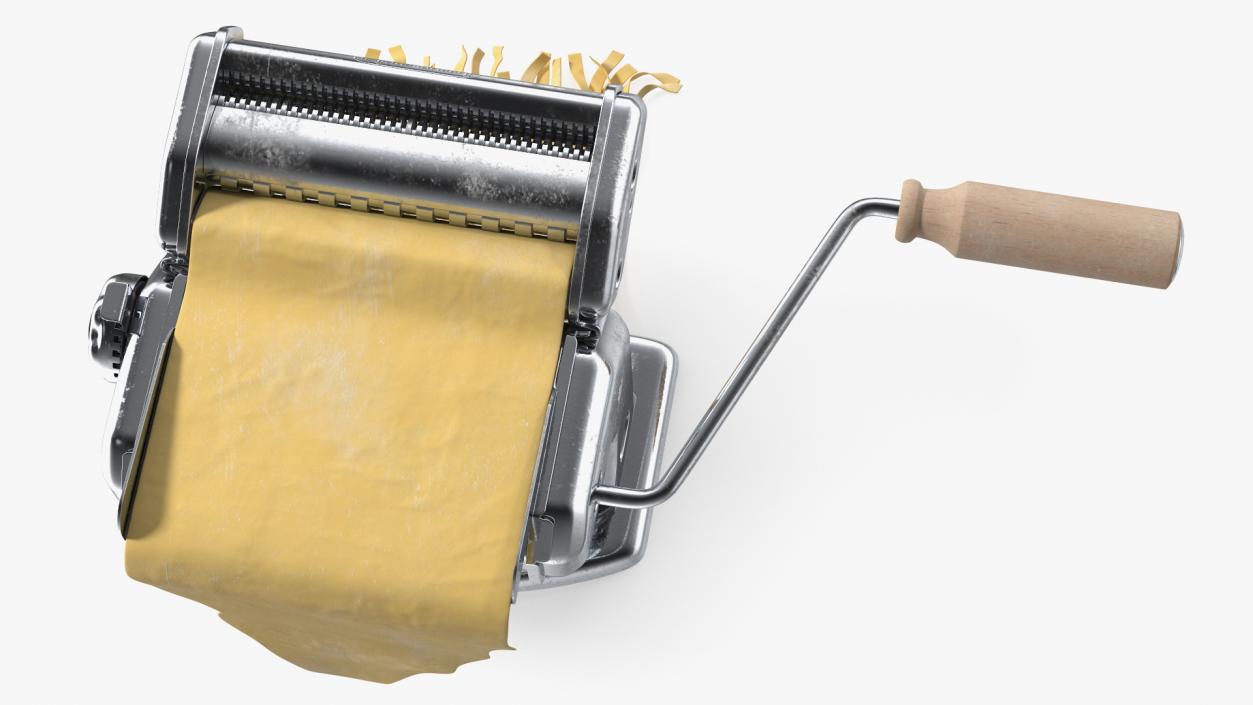 3D model Imperia Pasta Maker Machine Silver with Dough