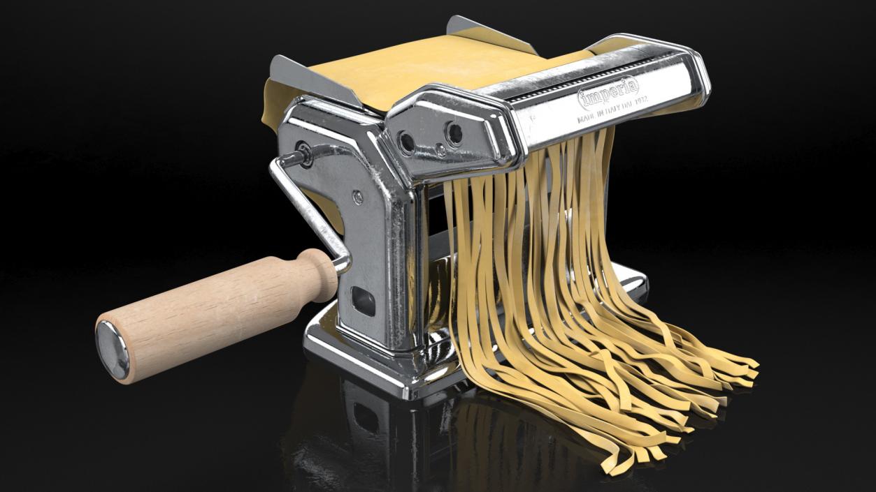 3D model Imperia Pasta Maker Machine Silver with Dough