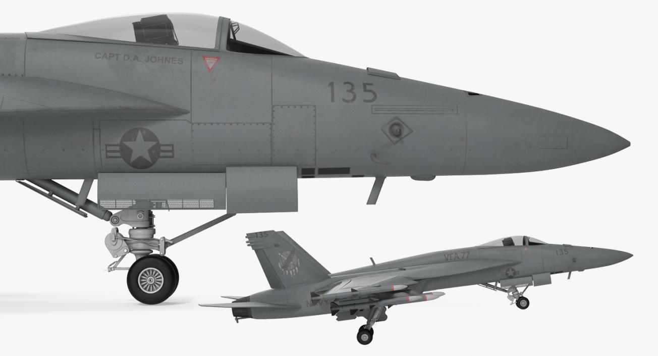 3D model Fighter FA 18EF Super Hornet Rigged