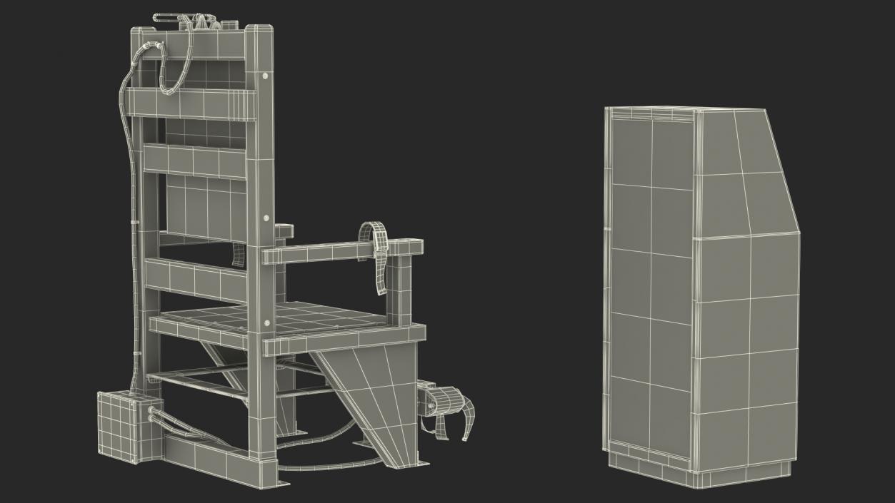 3D Electric Chair with Control Panel model