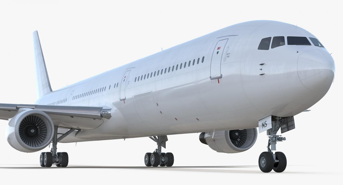 3D Boeing 767-400ER Generic Rigged