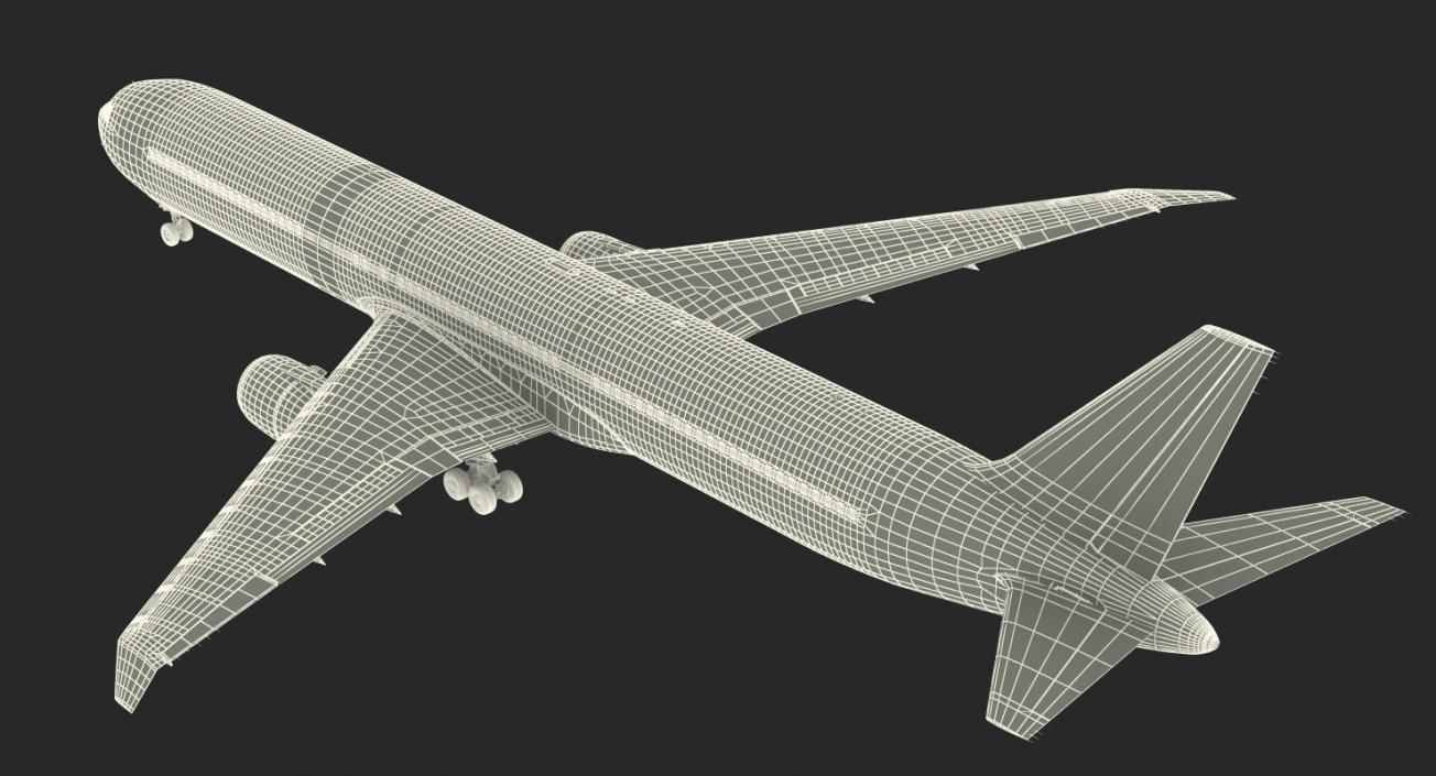 3D Boeing 767-400ER Generic Rigged