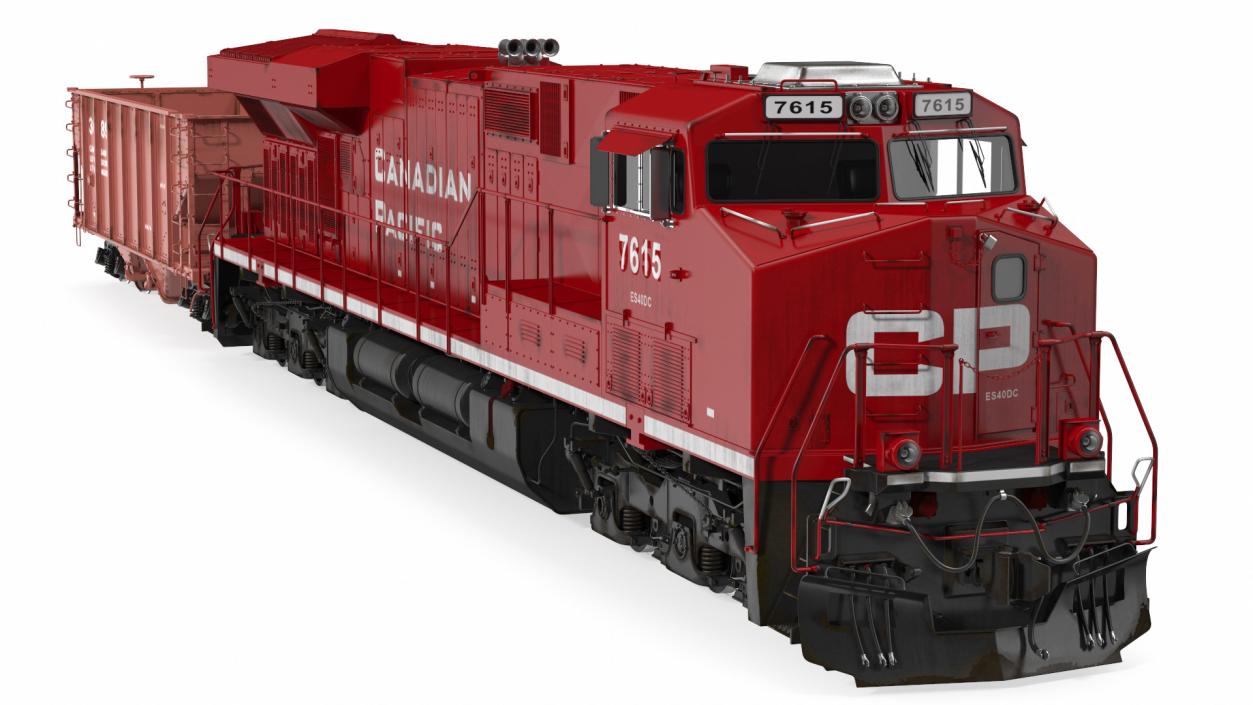 3D Locomotive Canadian Pacific with Hopper Car Generic