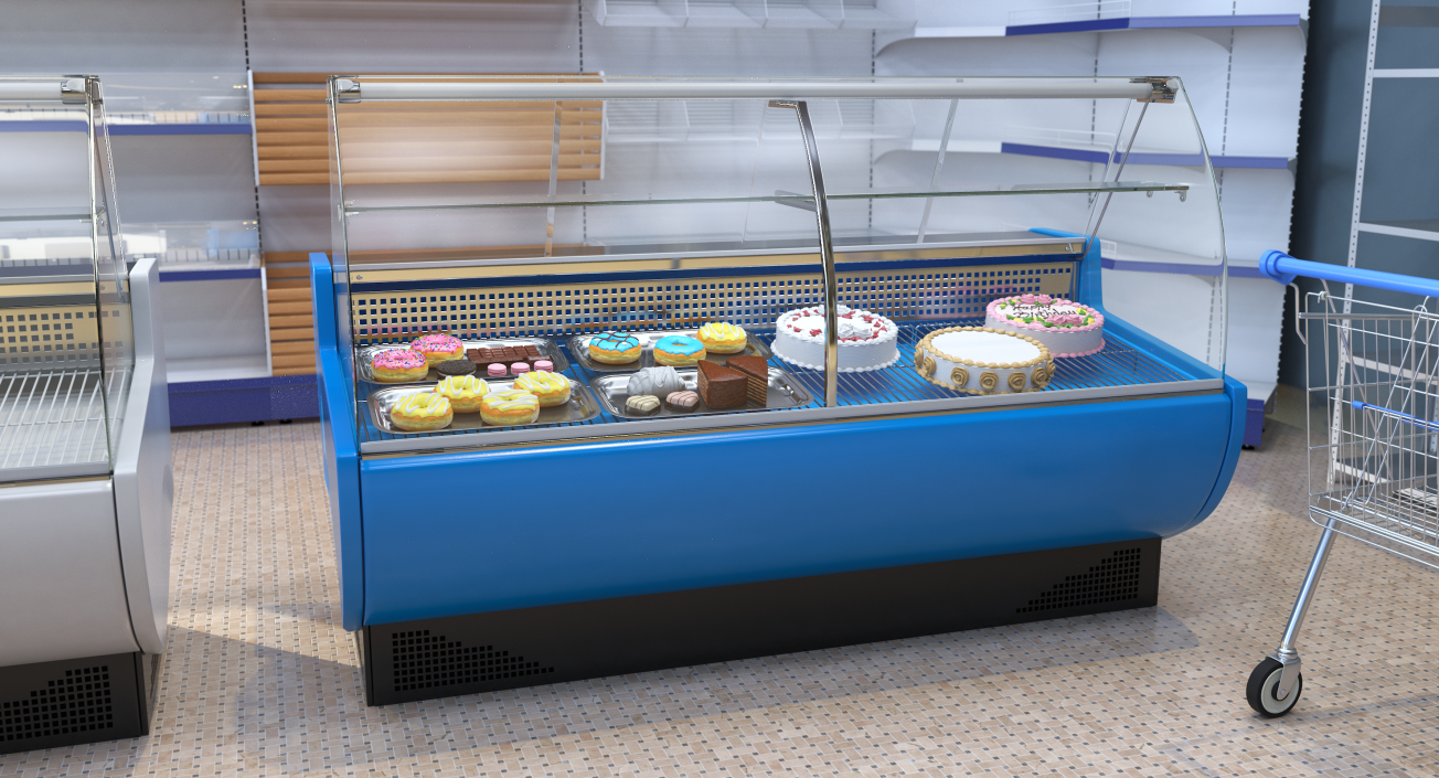 Supermarket Food Display 3D model