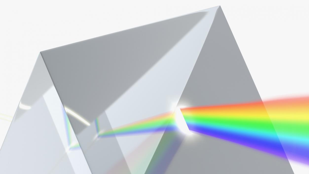 Dispersion of Light in Glass Prism 3D model