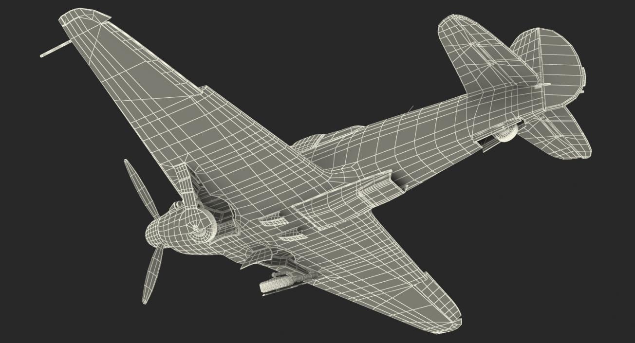 Soviet WWII Fighter Aircraft Yak-9 3D model