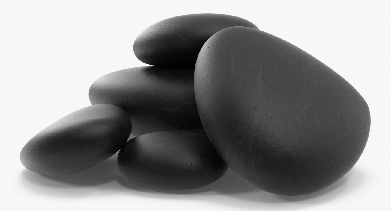 3D Black Stones Set
