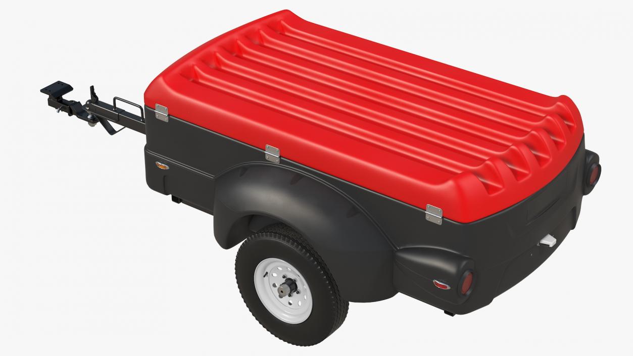 Enclosed Mini Cargo Trailer with Hatchback 3D