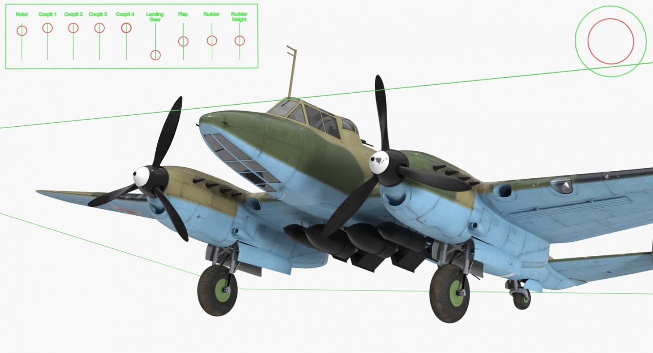3D model WWII Rigged Aircraft Big Collection