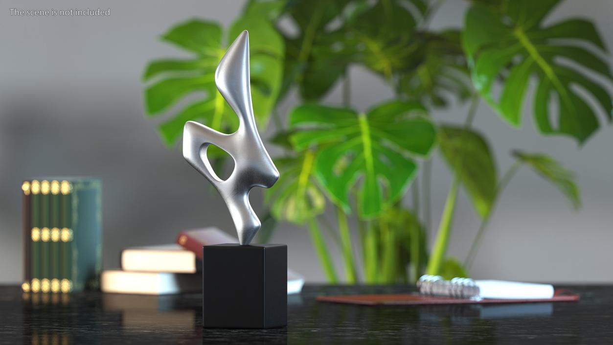 Home Decor Sculpture Silver 3D
