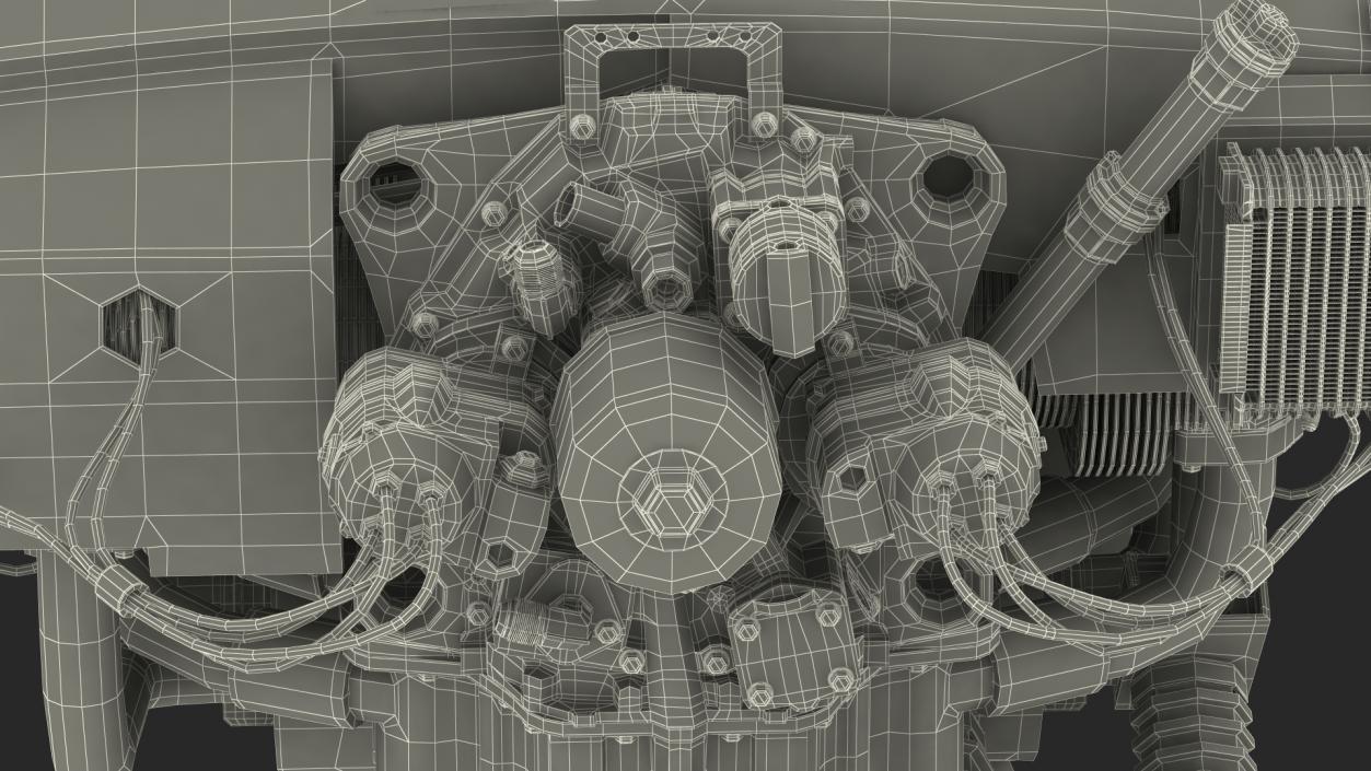 3D model Aero Engine Lycoming O 320 Old