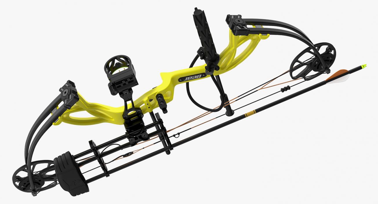 Yellow Compound Bow Bear Cruzer G2 3D model