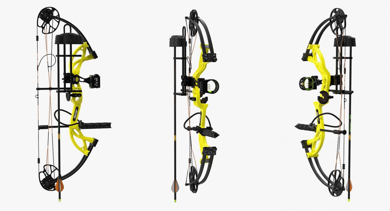 Yellow Compound Bow Bear Cruzer G2 3D model