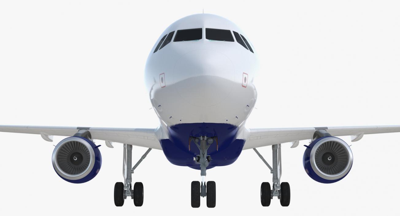 3D model Airbus A321 with Interior and Cockpit Delta Air Lines Rigged