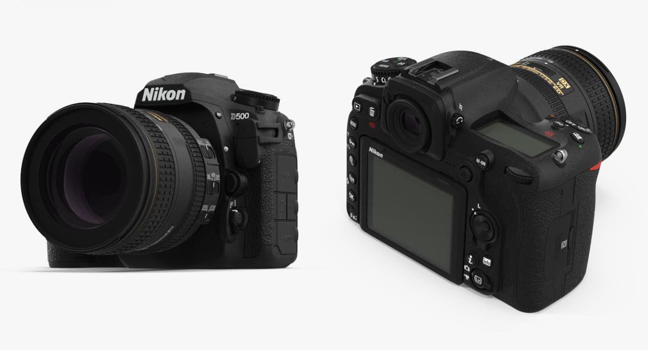 3D model Camera Crane with Nikon D500 Rigged