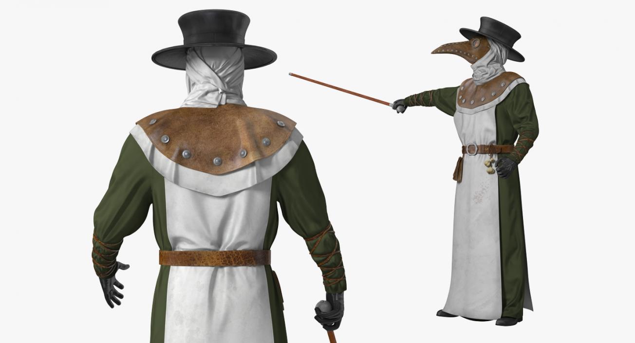 3D model Plague Doctor Rigged