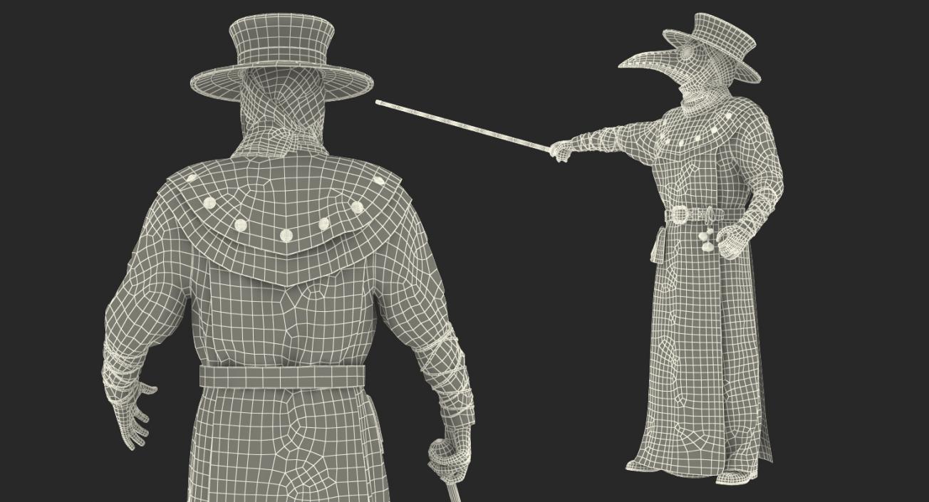 3D model Plague Doctor Rigged